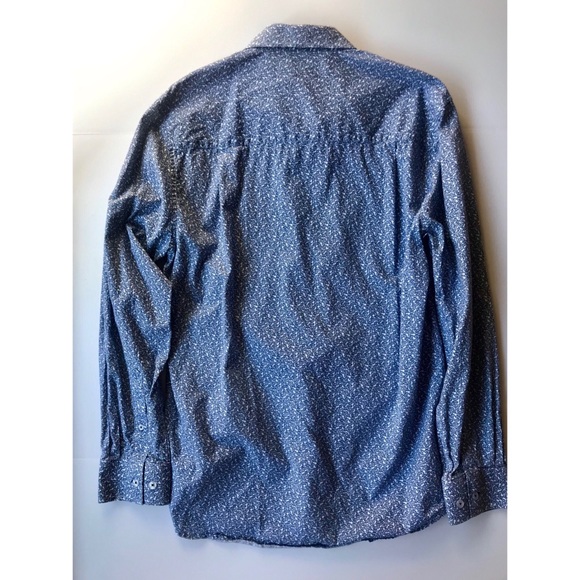 Blue and White Patterned Button Down - Picture 2 of 4